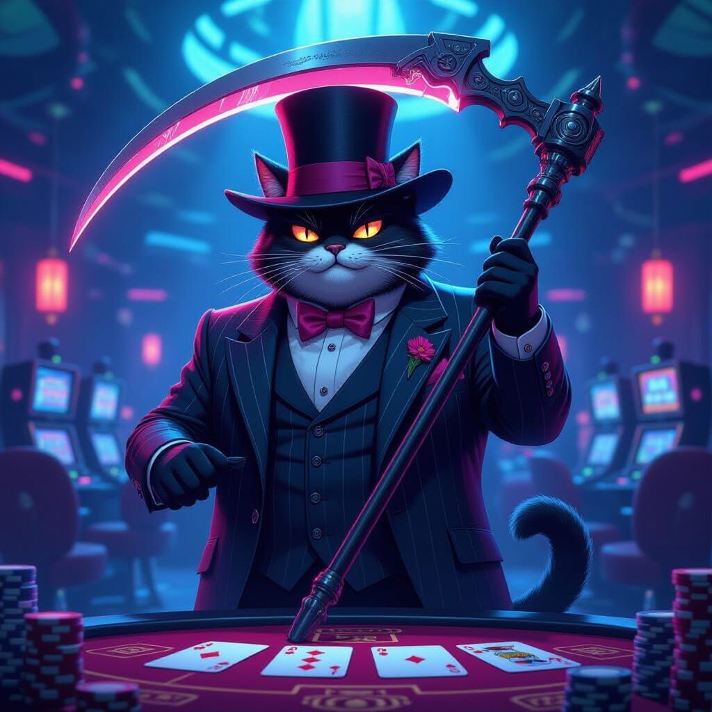 Demon Cat in Pinstripes, Studio Trigger Anime Style