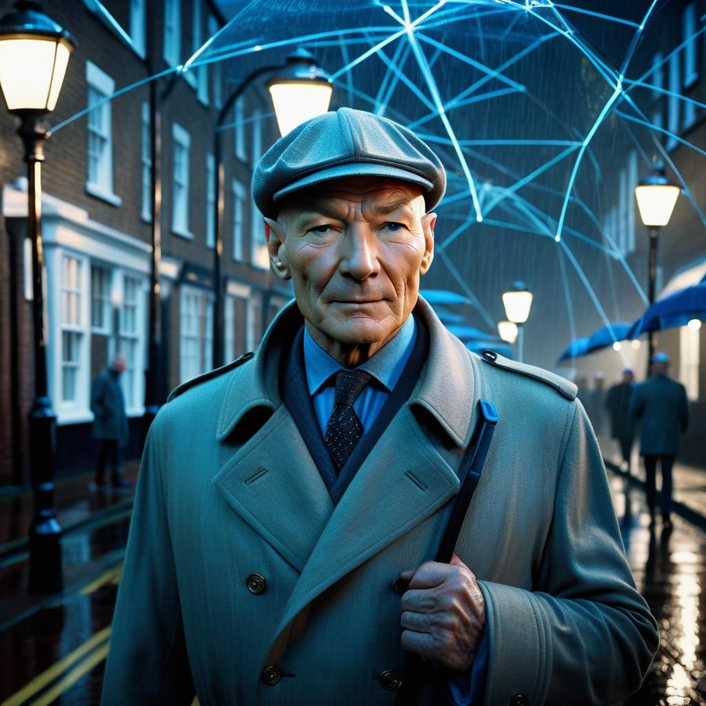 Patrick Stewart as Victorian Era Picard on Holodeck