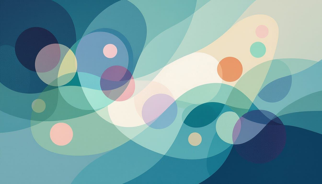 Abstract Mindfulness With Ethereal Light and Swirling Gradie...