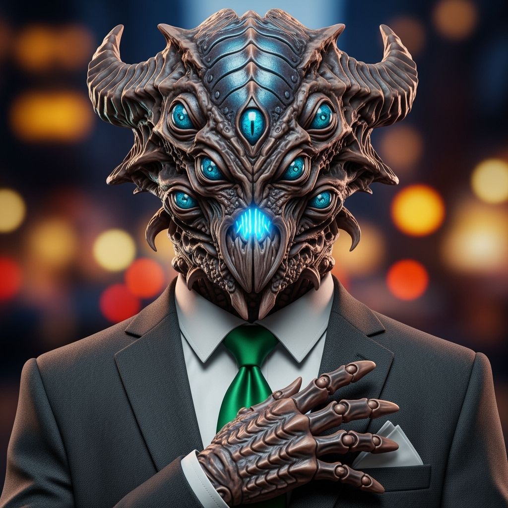Sci-Fi Creature in Business Suit Portrait