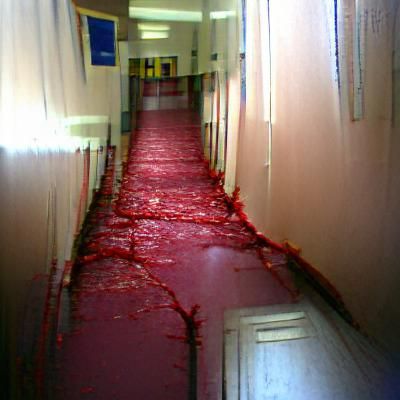 bloody hallway