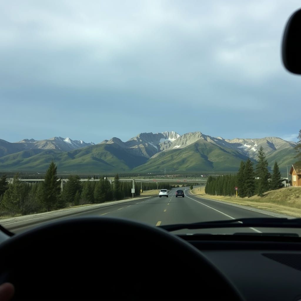 Driving in Cochrane, Alberta: Rocky Mountain View