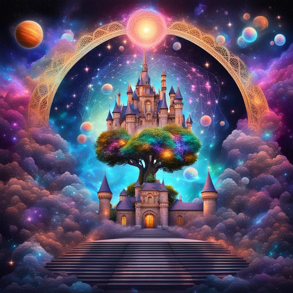 Cosmic Paradise: Holographic Universe as Astral Art