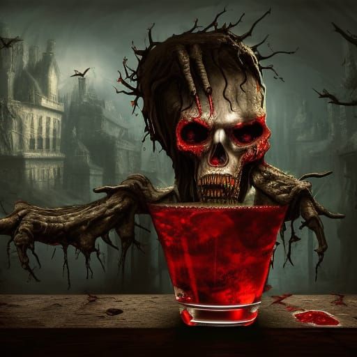 Zombie Cocktail: A Macabre Fantasy Art Creation
