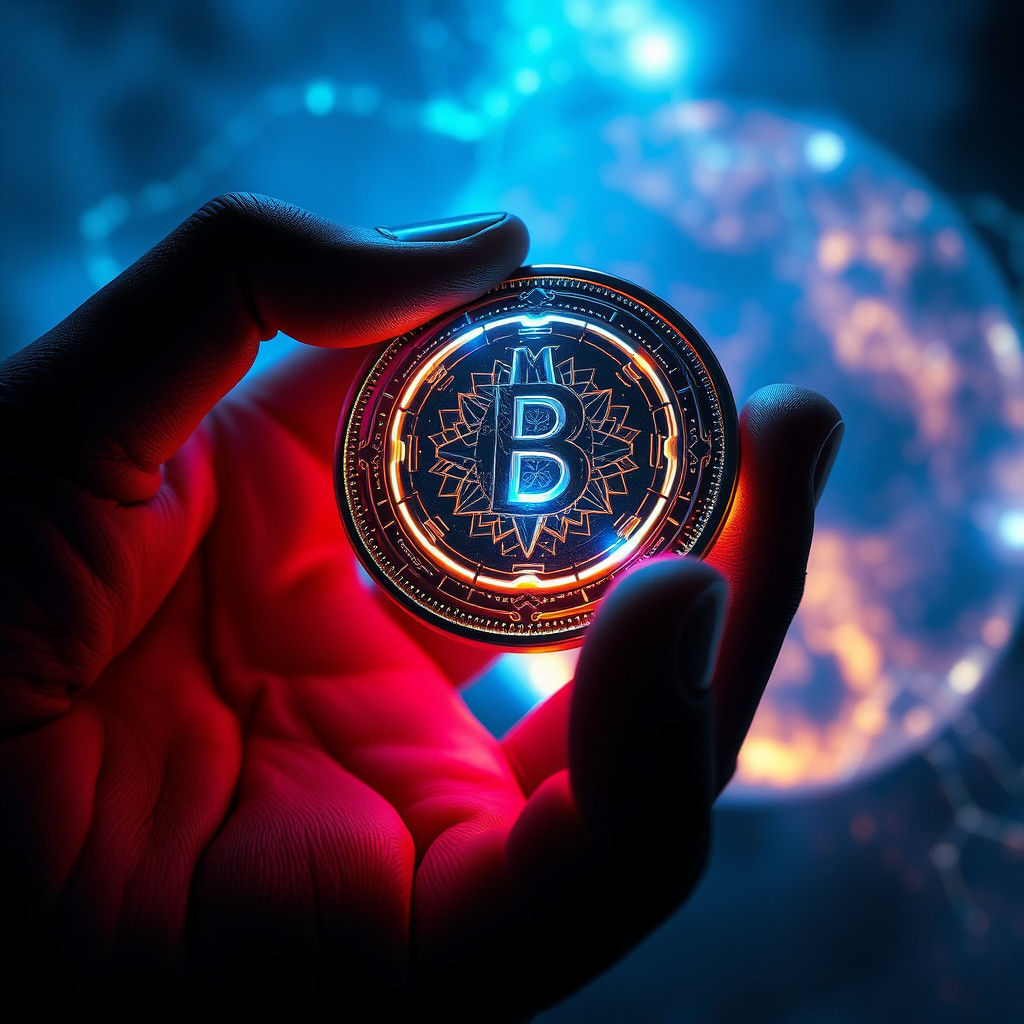 Mystical Coin Between Converging Realities