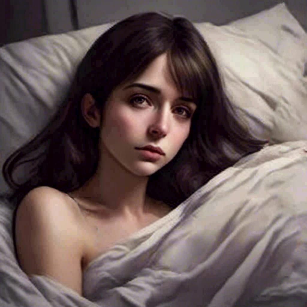 Hyperrealistic Portrait of a Woman Waking Up
