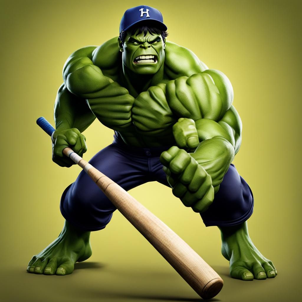 The Hulk Playing Baseball in 8K
