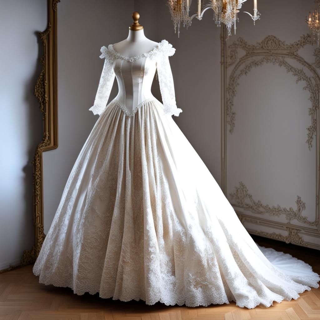 Rococo Princess Dress on Dress Form