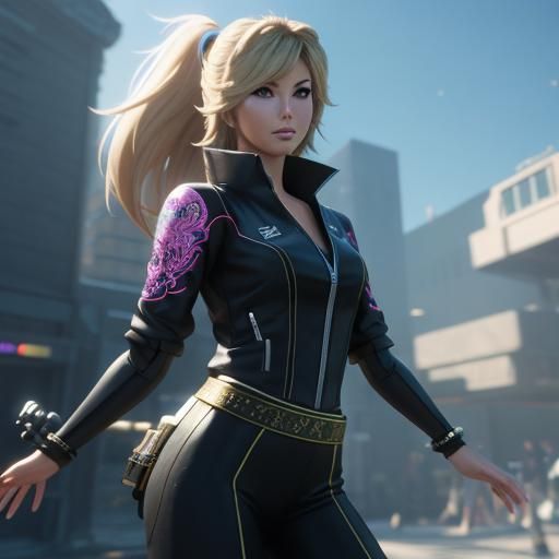 Anime Girl Inspired by Xanadu in 3D Game Style