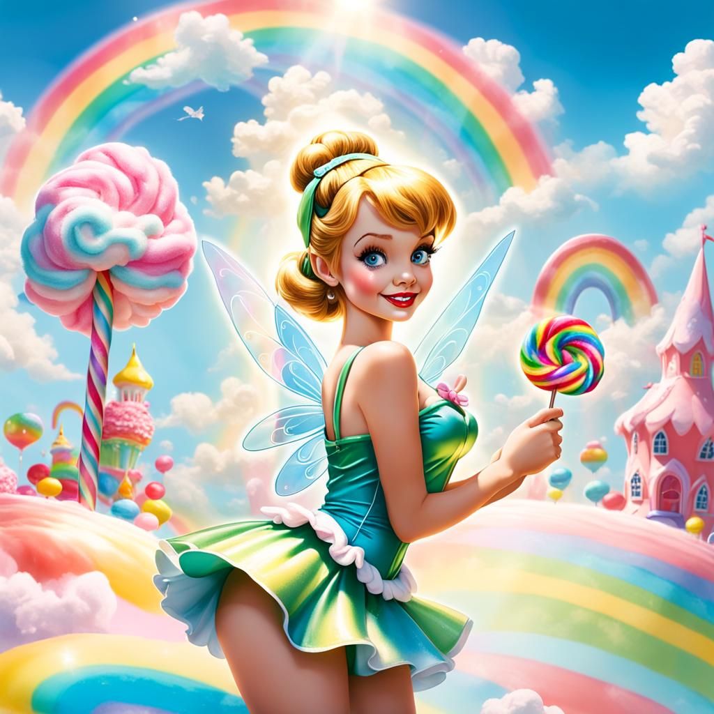 Tinker Bell Pin-Up in Candy Land