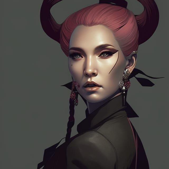 Cyberpunk Chrysalis Metamorphosis: Detailed Portrait