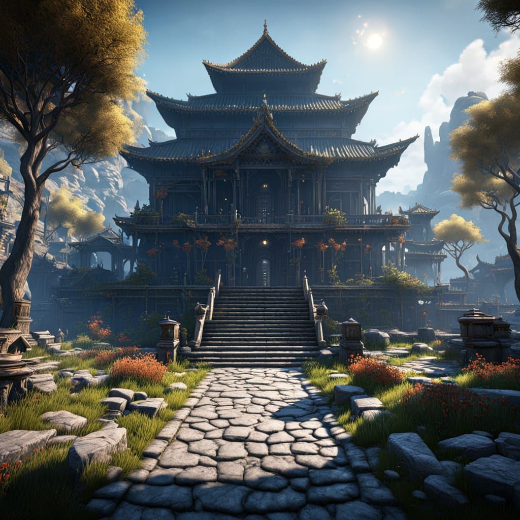 Epic 3D Videogame Masterpiece with Intricate Details