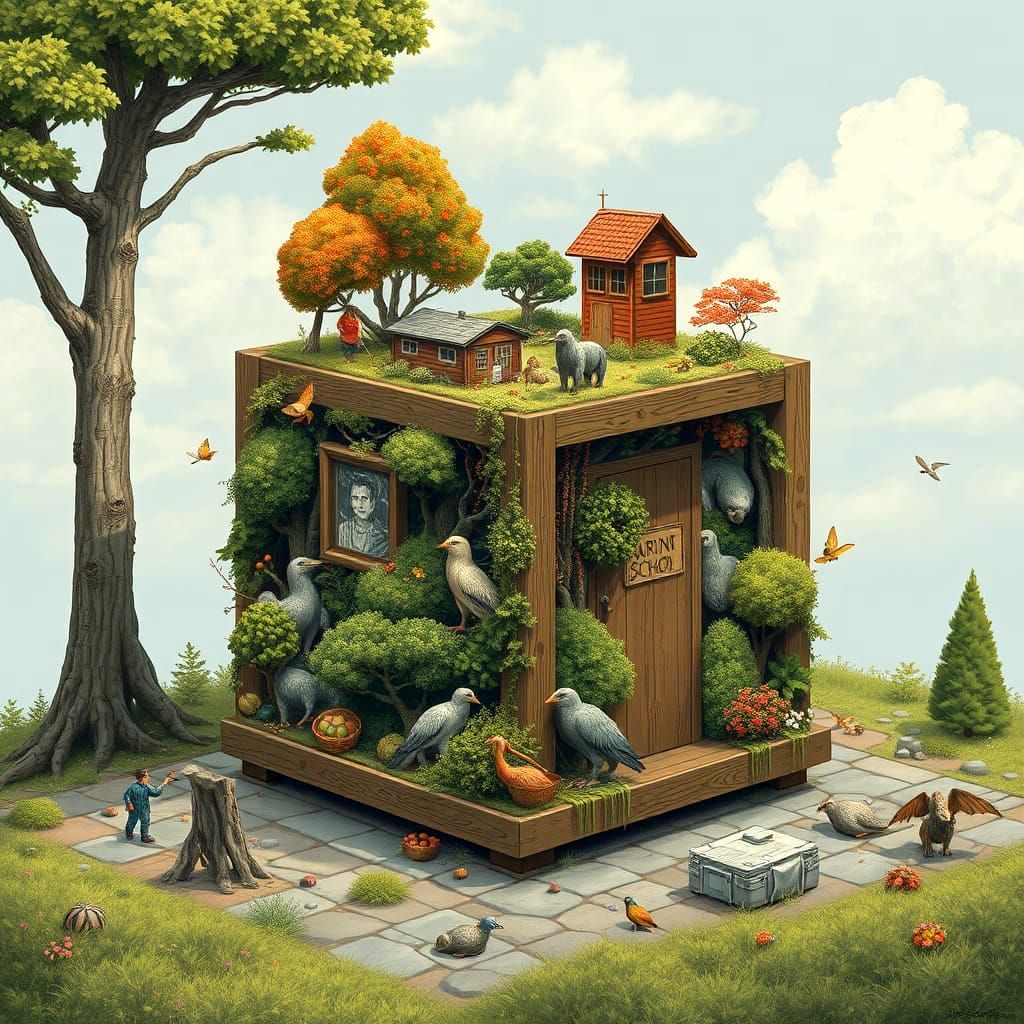 Surreal Landscape in Ashcan School Style