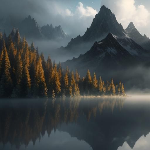 Epic Mountain Landscape at Golden Hour