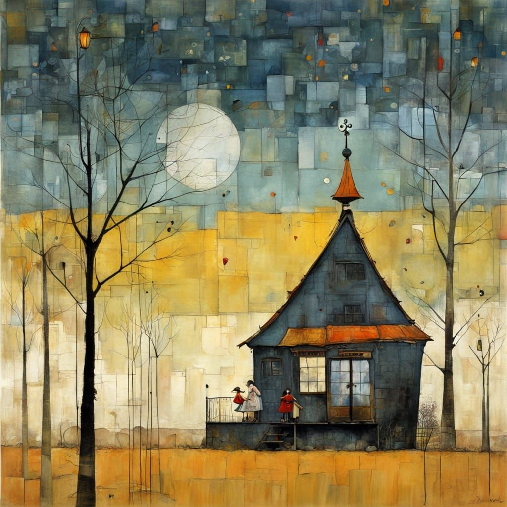 Dreamlike Illustrations in Whimsical Art Style