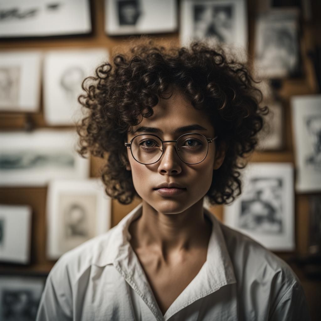 Hispanic Woman Karate Student in 1970s Museum