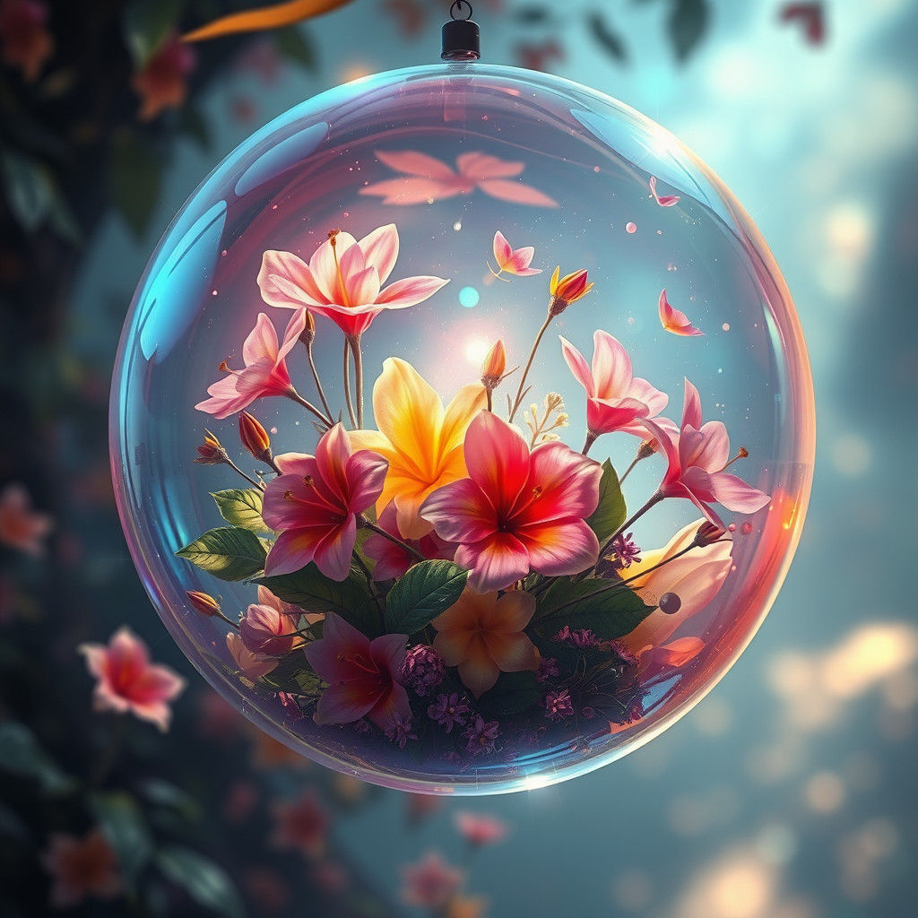 Blooming Light Bubble: Intricate Fantasy Concept Art