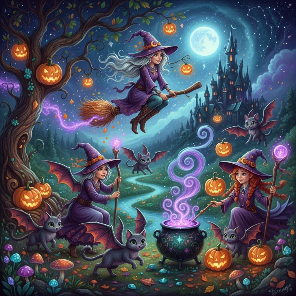 Intricately detailed, Storybook illustration, Magical, Mysti...