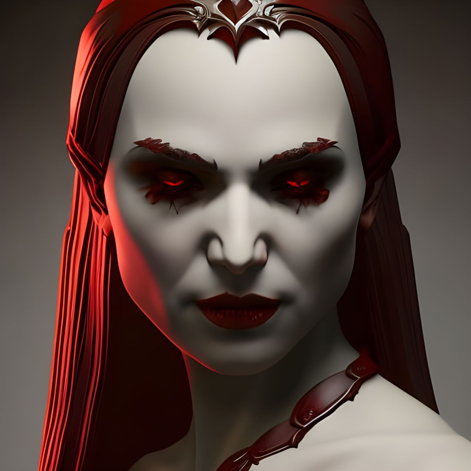 Hyperdetailed Female Vampire in Dark Fantasy Style