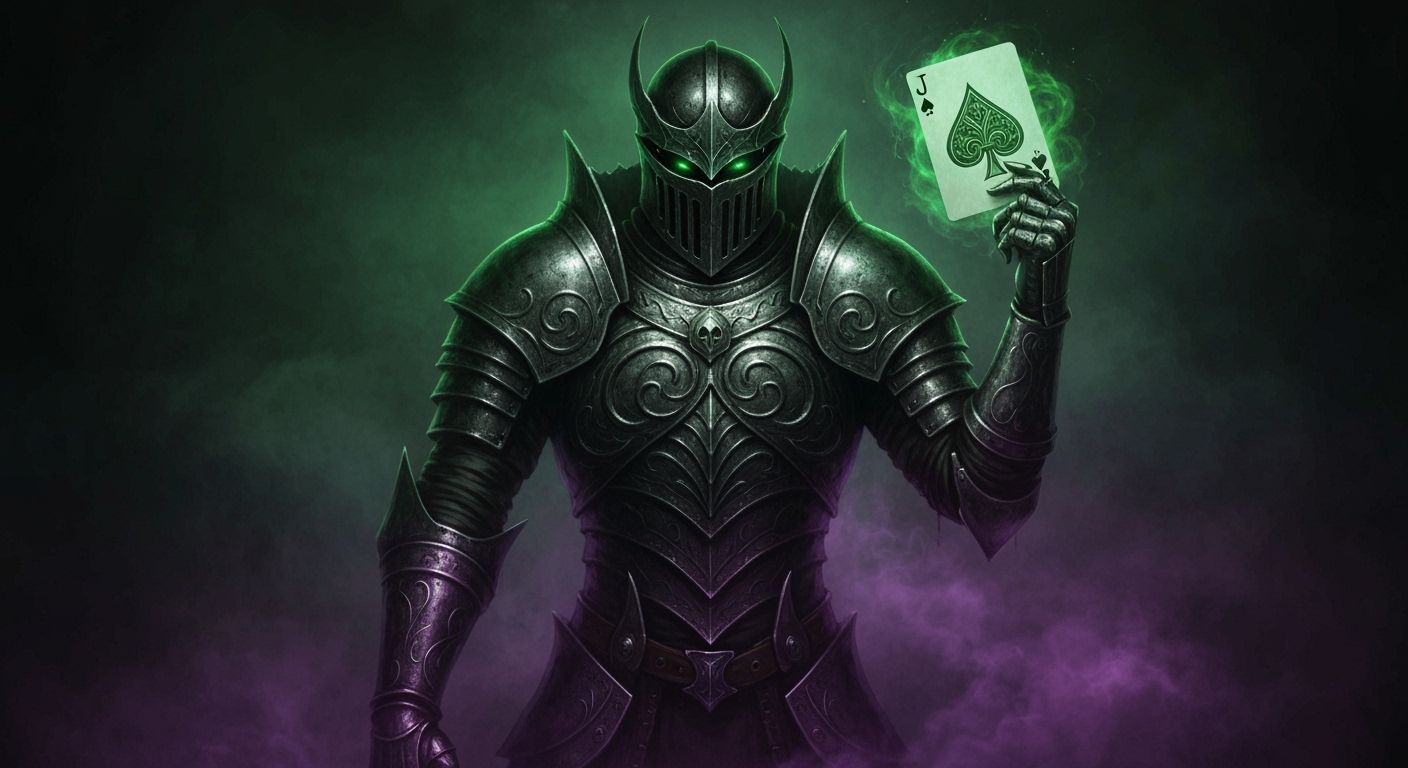 Dark Knight as Jack of Spades in Dark Fantasy Style