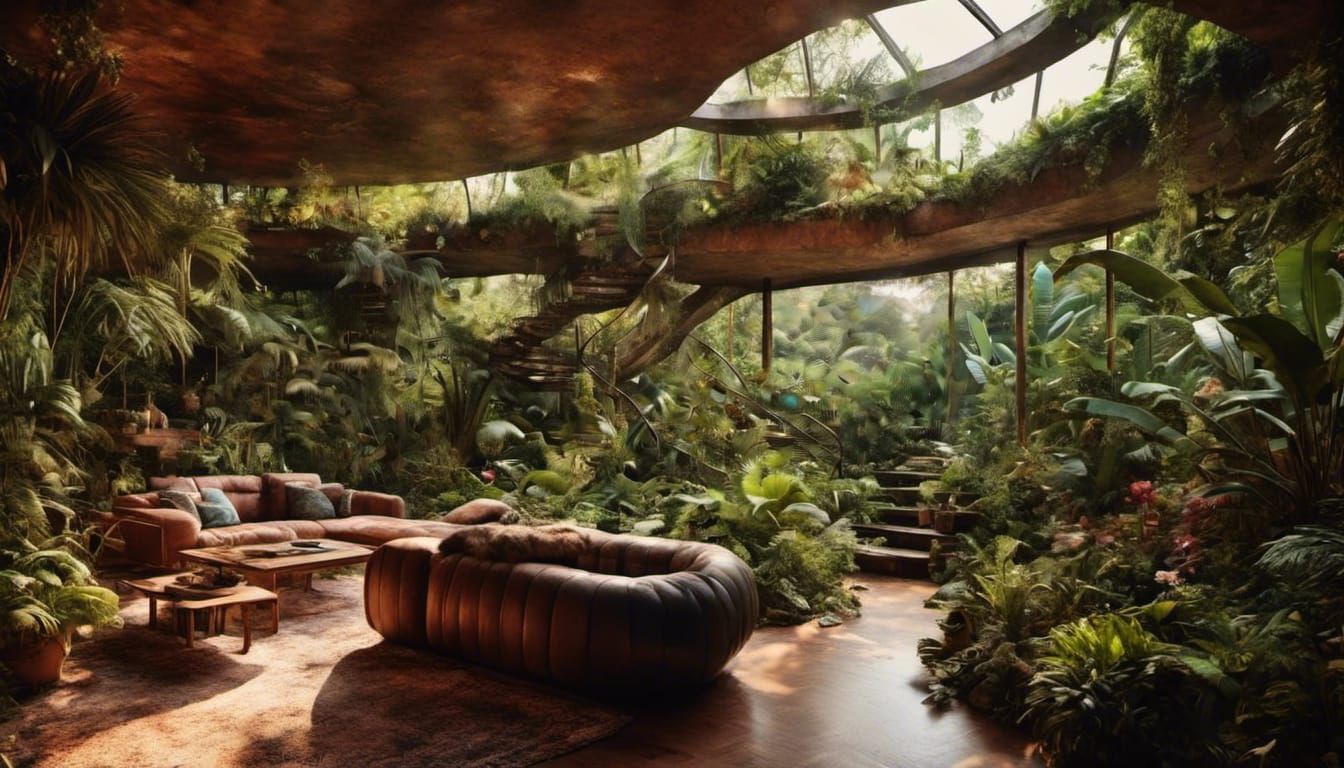 John Lautner House: Acapulco Interior with Boho Decor