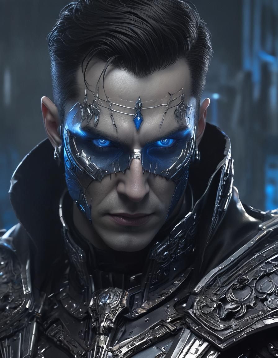 Cyberpunk Vampire Portrait with Chaos Magic