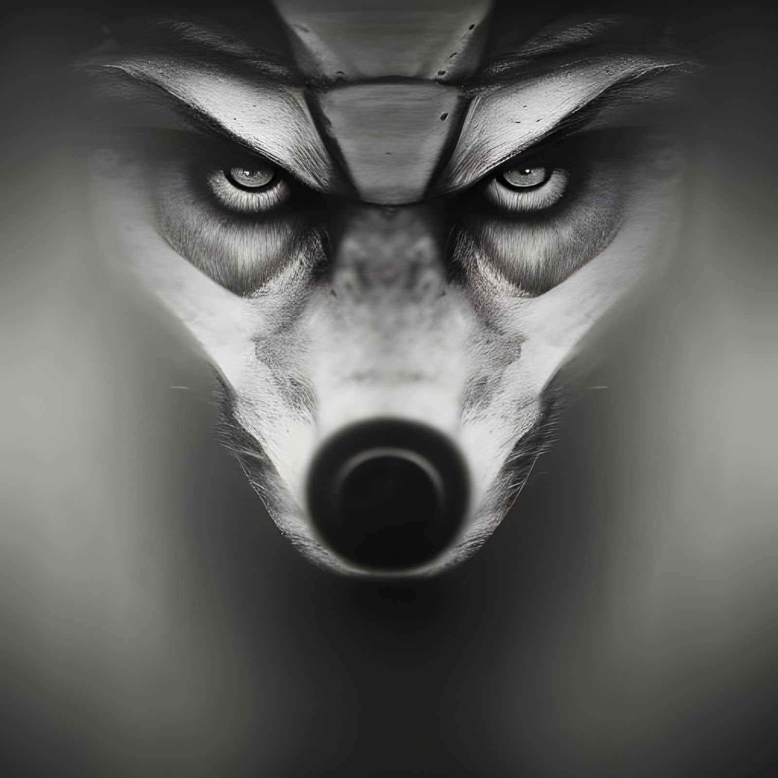 Creepy Werewolf Portrait in Dark Witchcore Style