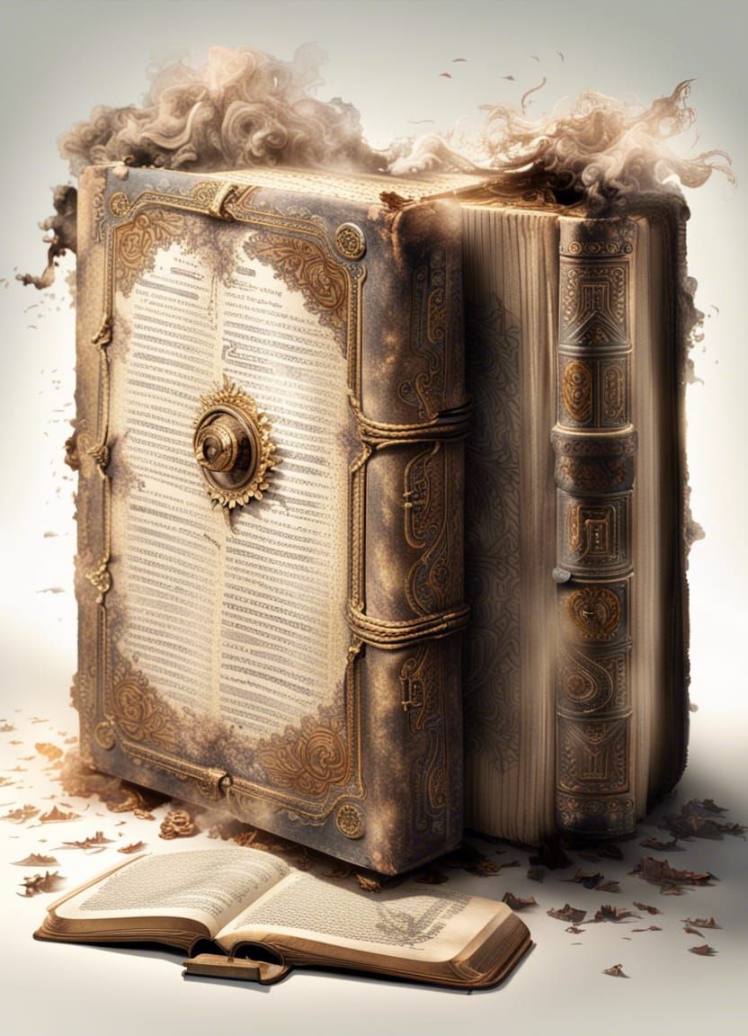 old bible, white background