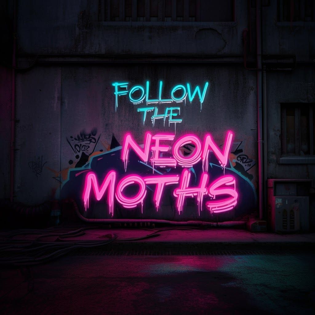 Neon Graffiti in Dystopian Cyberpunk Cityscape