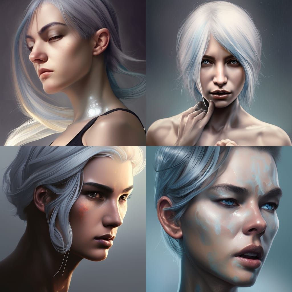 Fair Woman Portrait in Hyperdetailed Lighting