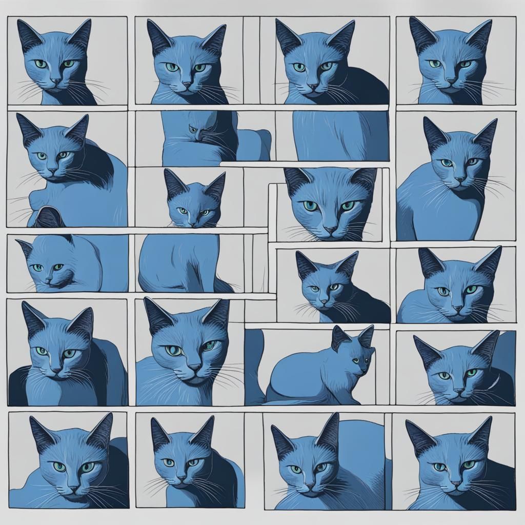 Blue Cat Generated by AI