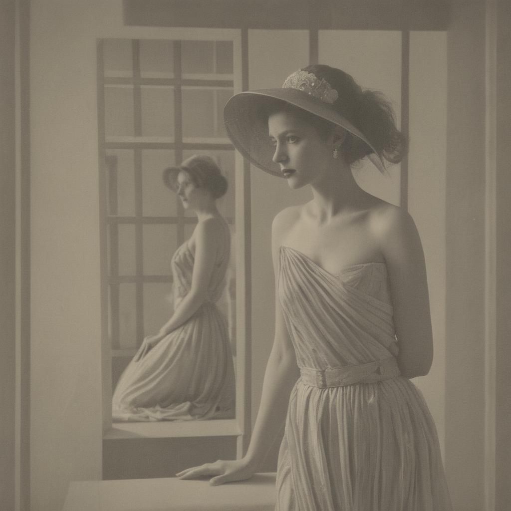 Peggy Guggenheim in Poiret Dress, Man Ray Style