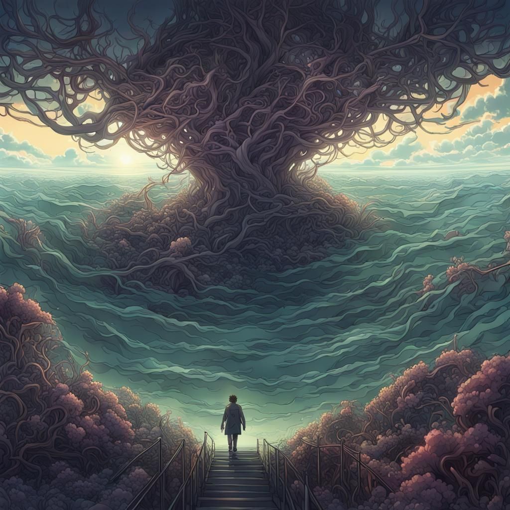 Zombie Apocalypse Survivor in Anime Style