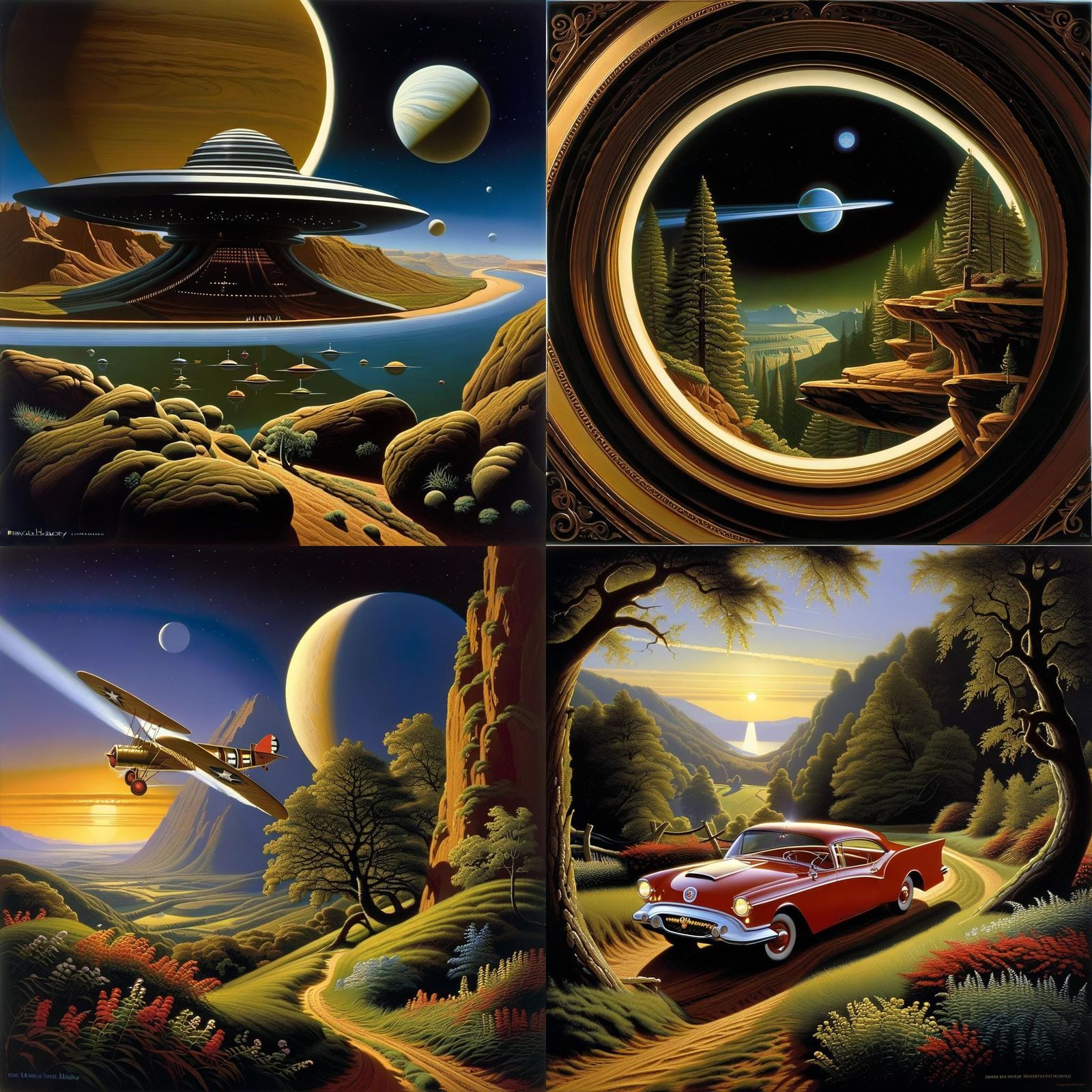 Cosmic Vista in Space Art Style