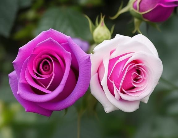 Lush Black Roses with Dew Drops in Hyperrealism