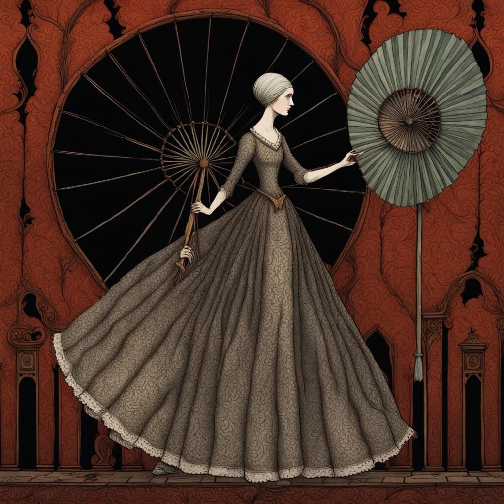 Woman With A Fan ala Gorey