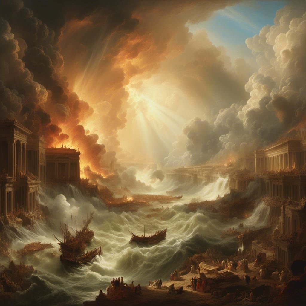 Dramatic Apocalypse Scene in Romanticism Style