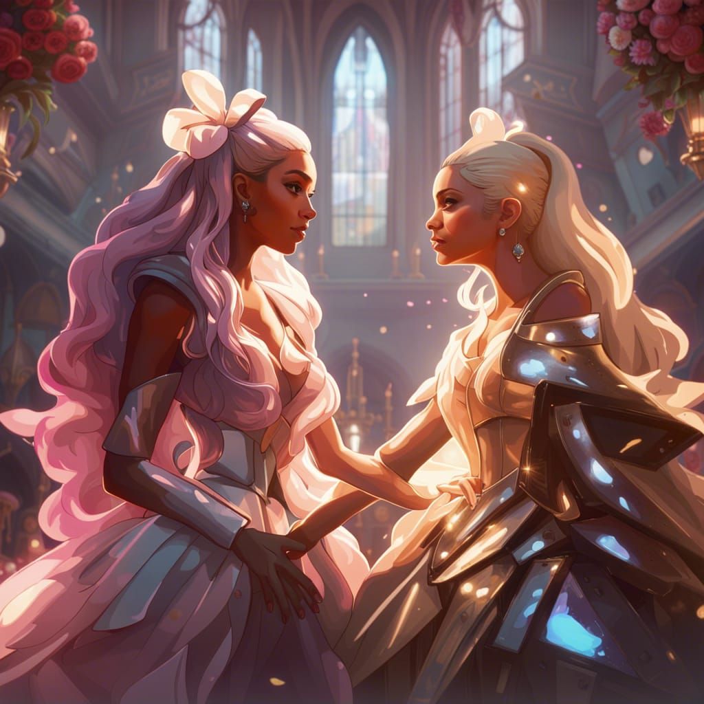 Ariana Grande and Lady Gaga: Hyperdetailed Concept Art