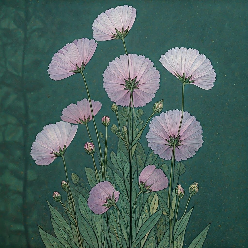 Surreal Floral Blooms in Ethereal Evening Light