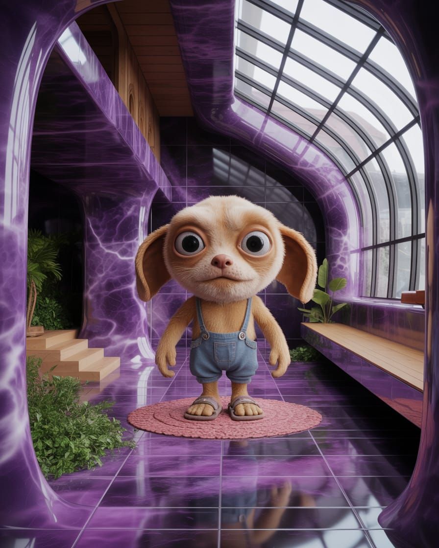 Floppy Humanoids Pseudosurrealist in Alien Architecture with...