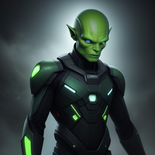 Lloyd Nebulon: Alien Portrait in Sci-Fi Style