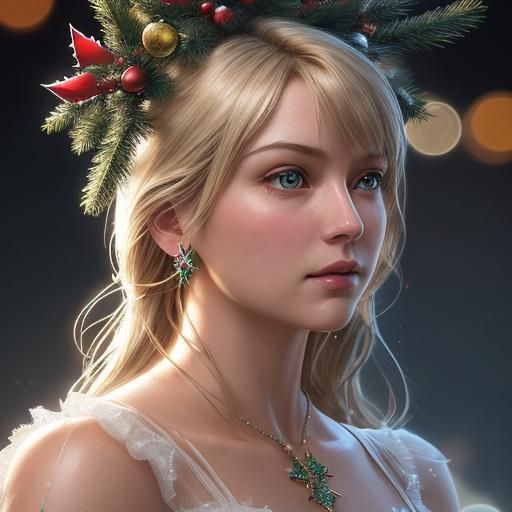 Shining Glass Christmas Ornaments: Hyperrealistic Digital Ar...