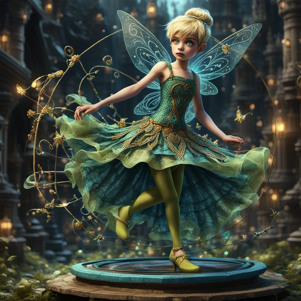 Haute Couture Tinkerbell on Thread Spool