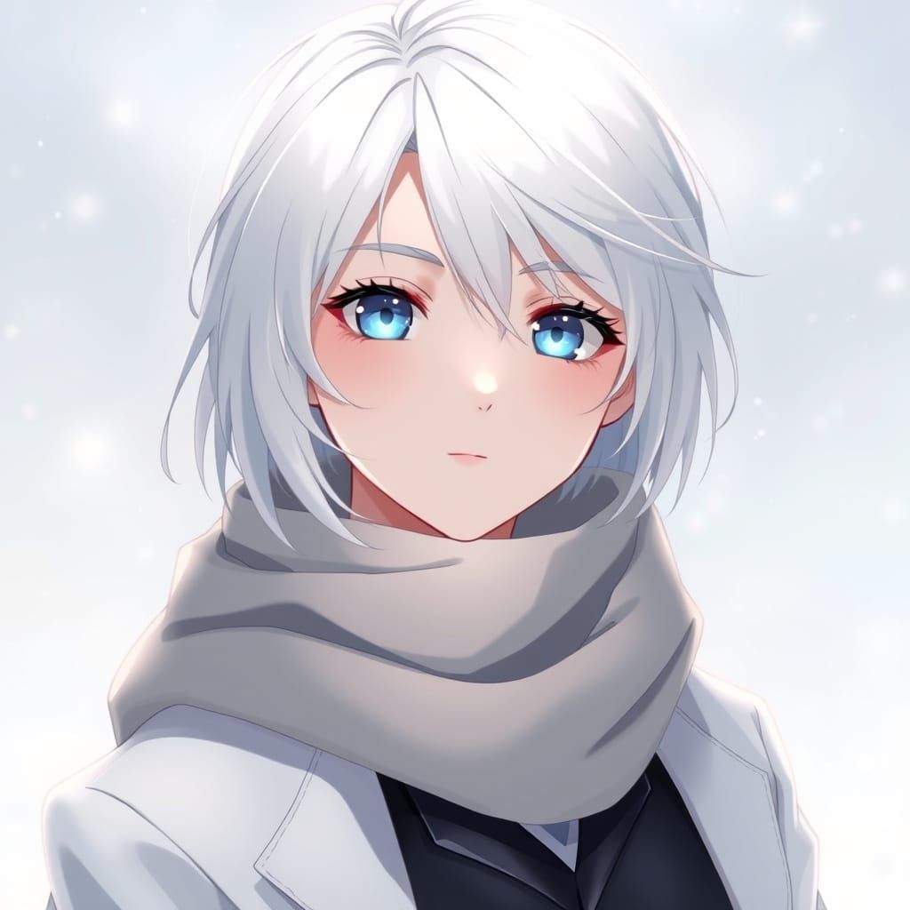 Anime-Inspired Gentle Young Man with Radiant Aura