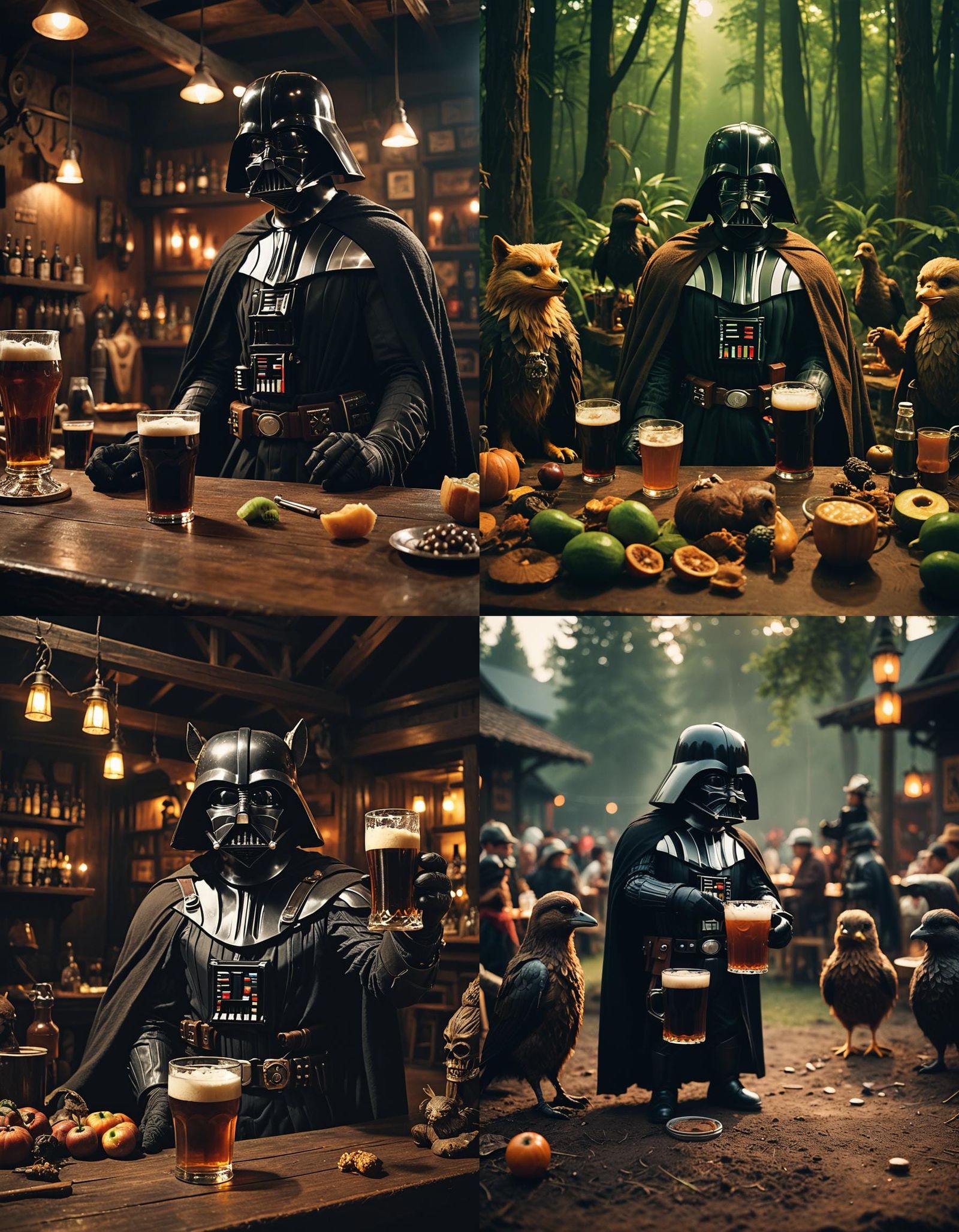 Dark Beer Toast in Fabled Octoberfest Cinematic Scene