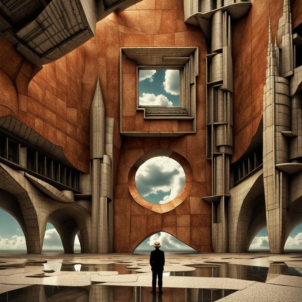 Dystopian Cityscape of Picasso Fractals in 8K