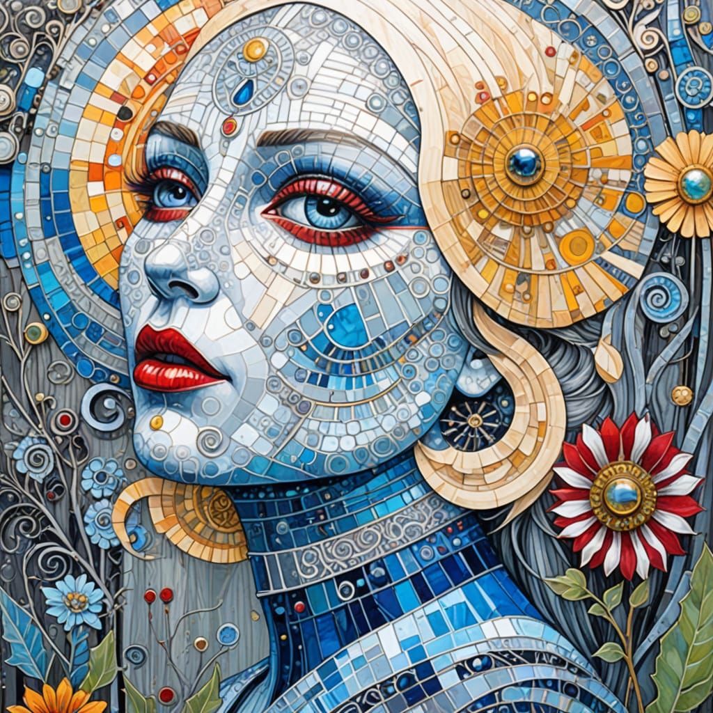 Blended Portrait in Traditional and Modern Styles