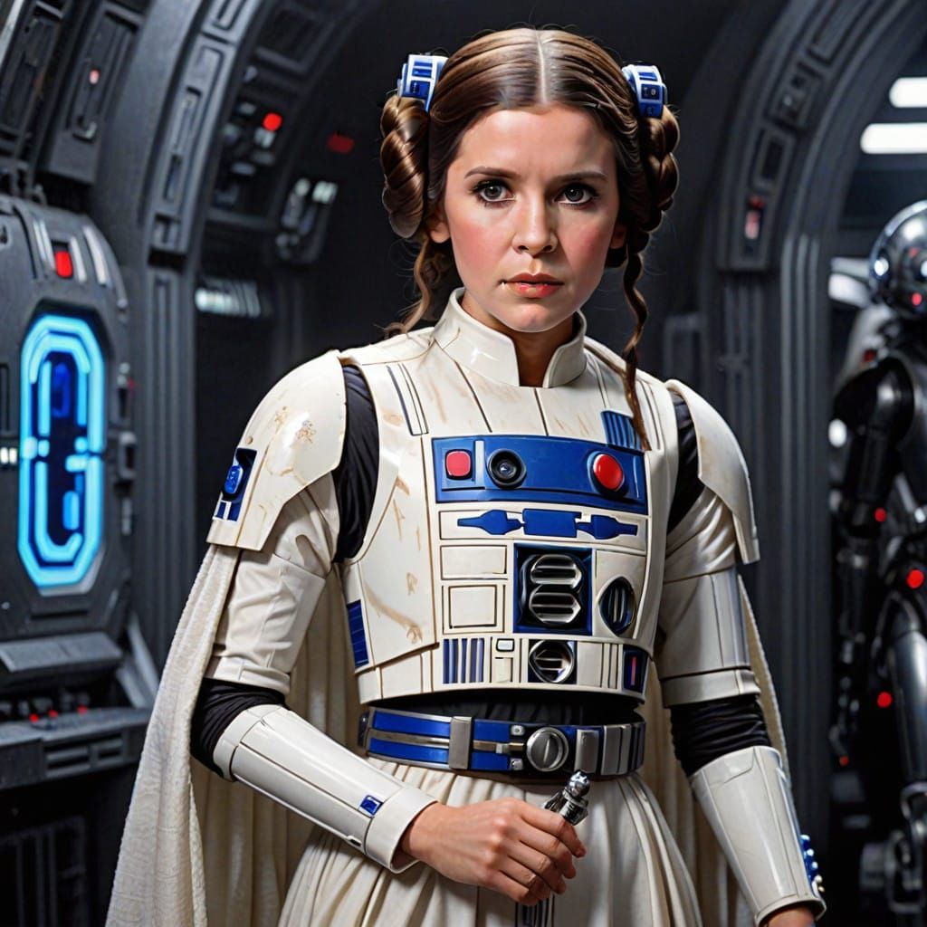 R2-D2 and Princess Leia in a Galactic Escape