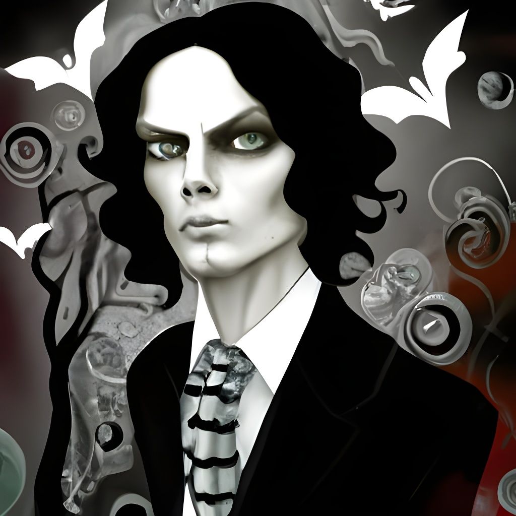 Gothic Art Portrait of Romantic Mystery