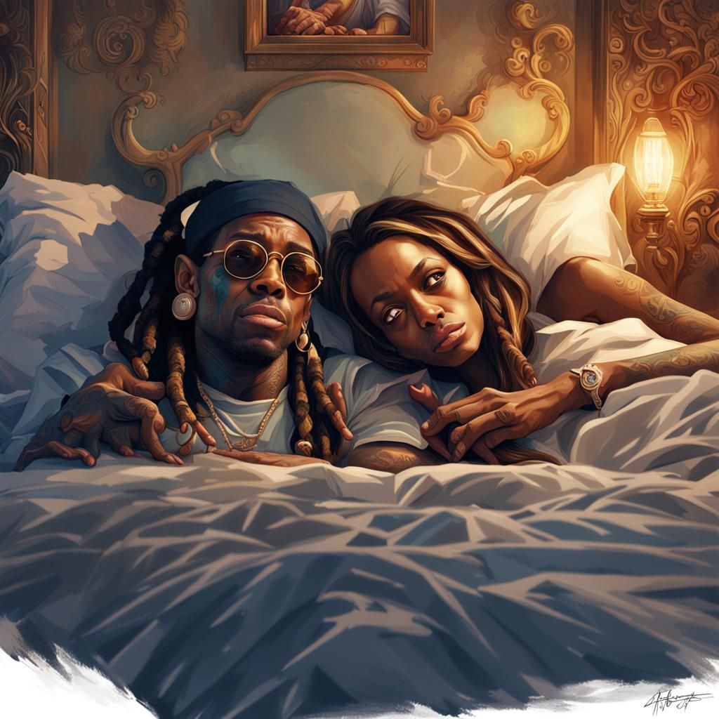 Lil Wayne and Angelina Jolie Portrait